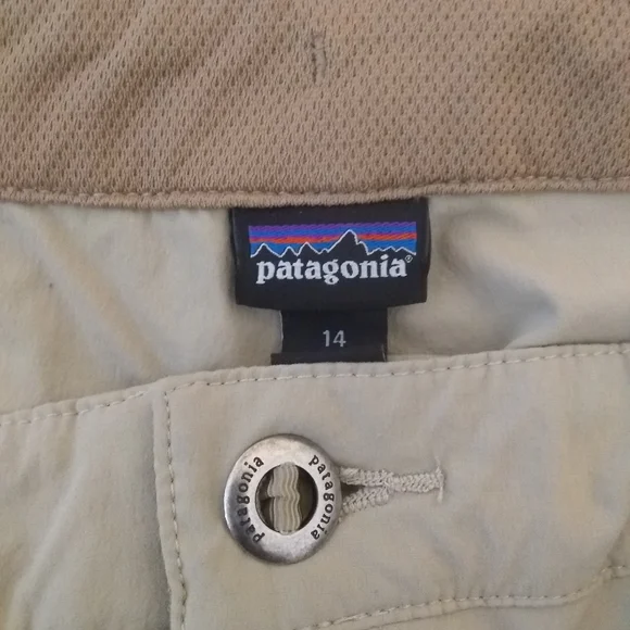 Patagonia Tan Khaki Quandary Nylon Convertible Pants Size 14 - Picture 7 of 10